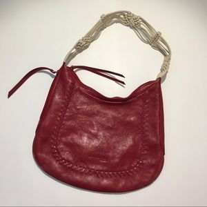 Kenneth Cole Red Leather Shoulder Bag Excellent